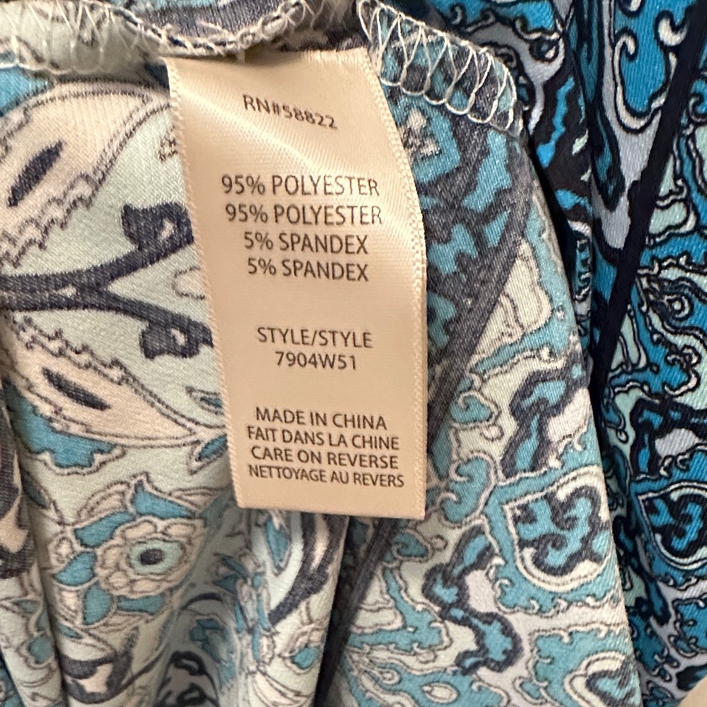 Max Studio Blue And Black Patterned Midi Dress - image 4